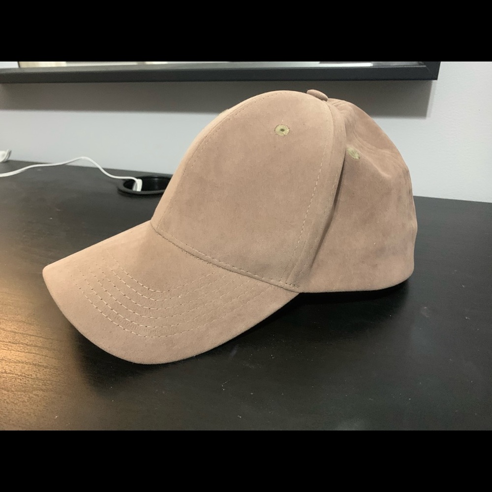 suede baseball cap